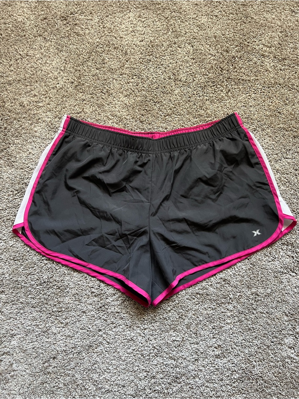 Xersion Black Shorts with Pink Waistband
